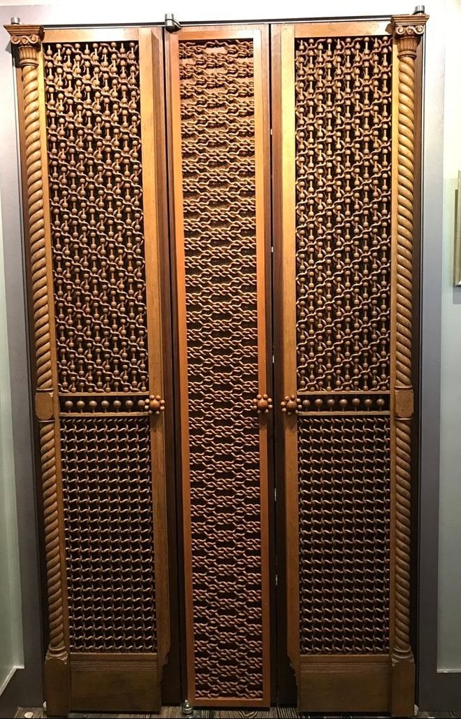 Beautiful Fretwork Panels - Suite of 3 Unusual Moorish Panels used to create closet doors.