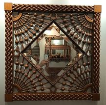 Very unusual Stick and Ball mirror with twisted moorish elements probably made by Merklen.