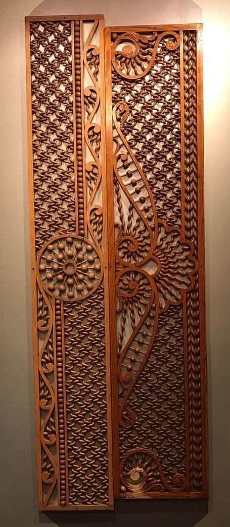 Fretwork Masterpiece - Two Unusual Moorish panels by Lengendary Moses Ransom.