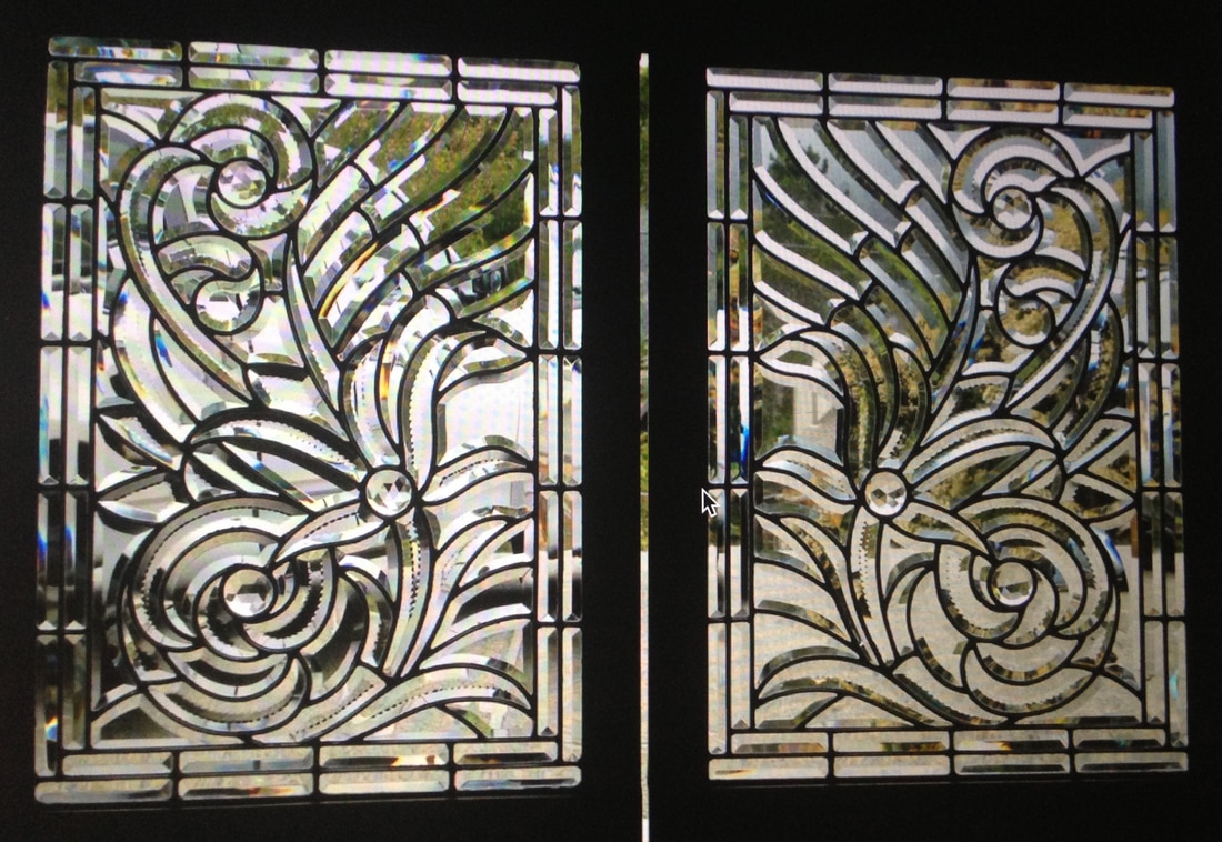 Historical Stained Bevel Glass Windows - Mirrored Bevel Glass